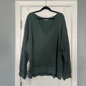 Free People Buttercup Thermal XL Topiary Green